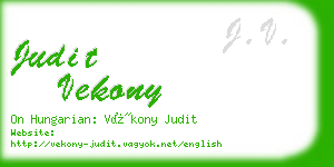 judit vekony business card